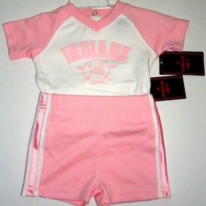 CLEVELAND INDIANS SHORTS BODYSUIT INFANT GIRLS